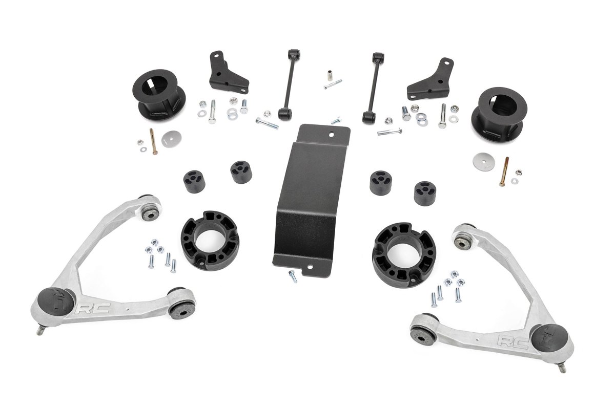 Chevrolet Avalanche Suspension Lift Kit - Front + Rear - Rough Country - Forged UCA 3.5 Inch - '07-'13